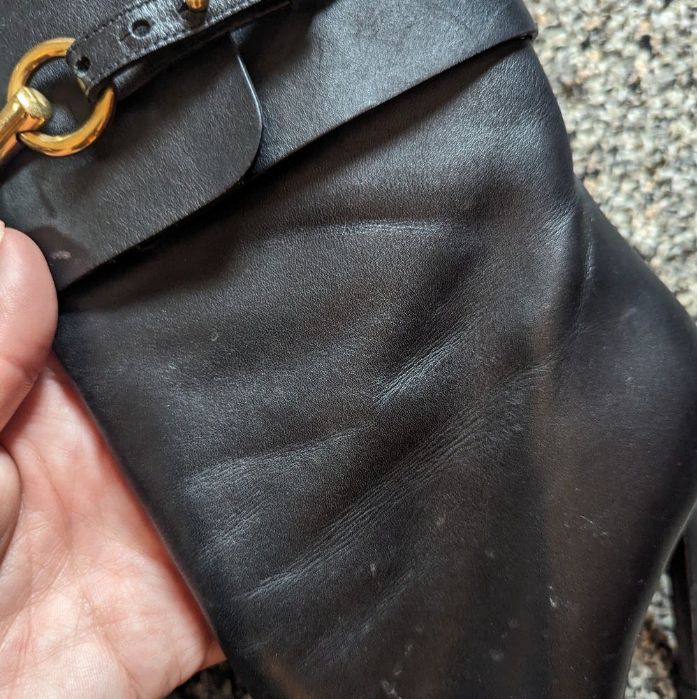 Gucci Black Booties with Gold Horsebit Details - Picture 4 of 8